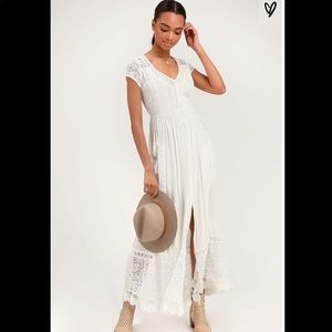 White Lace Maxi Dress